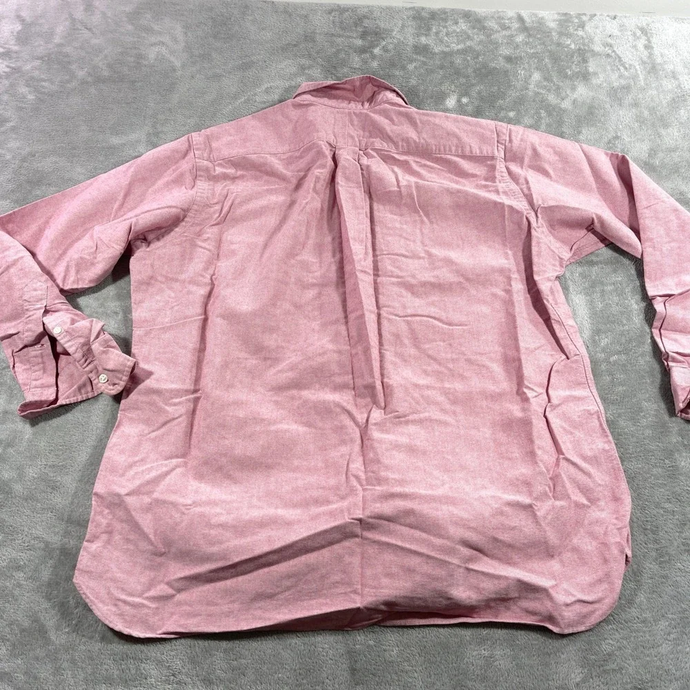 Ralph Lauren Button Down Shirt Men XL Pink Classic Fit Oxford Cotton Long Sleeve